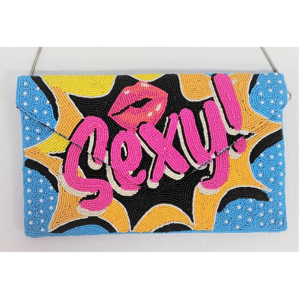 Be Yourself Beaded Intricate Hand Crafted High Quality Beaded Crossbody Clutch - Picture 7 of 13